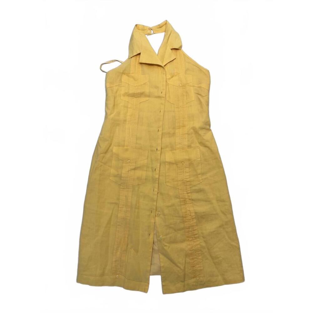 Yellow Halter Neck Summer Dress